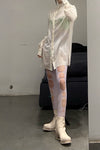 Boris Bidjan Saberi horsehide mid-calf boots German handmade WBOOT2 FMM20011-BAIHE white brown